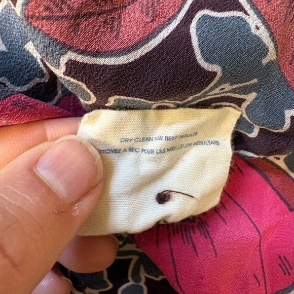 Anthropologie Edme & Esyllte 100% Silk floral printed long sleeve blouse size XS - Picture 8 of 10